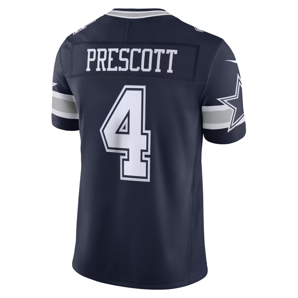 Qdoa D.Cowboys #4 Dak Prescott Navy Team Vapor F.U.S.E. Stitched Limited Stitched Jerseys