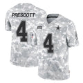 Qdoa D.Cowboys #4 Dak Prescott Player Arctic Camo Salute to Service Limited Home Game Stitched Jerseys