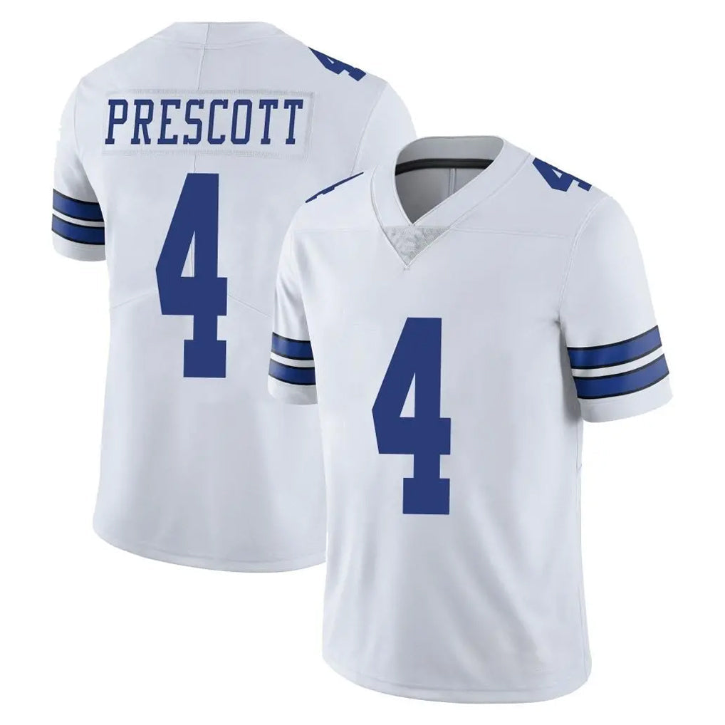 Qdoa D.Cowboys #4 Dak Prescott Player White Vapor Untouchable Limited Home Game Stitched Jerseys