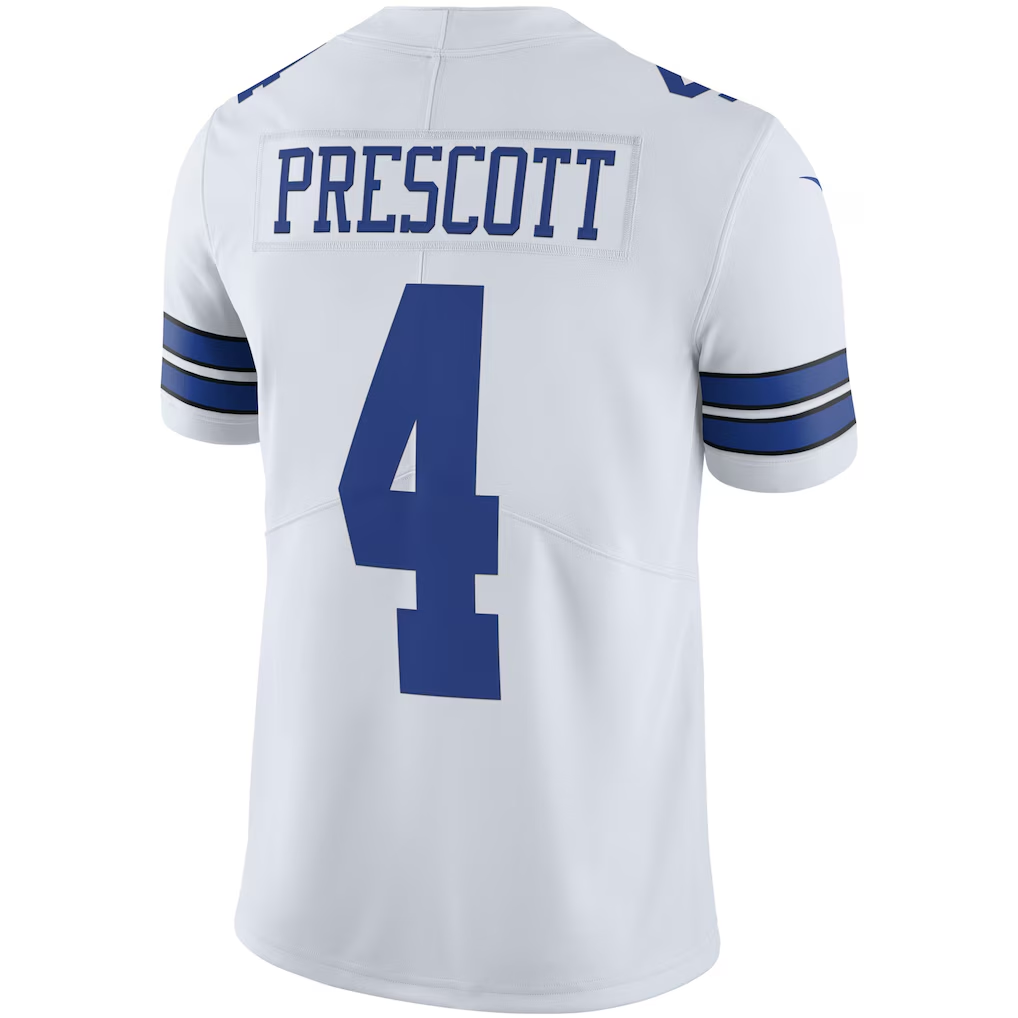 Qdoa D.Cowboys #4 Dak Prescott White Vapor Limited Player Stitched Jerseys
