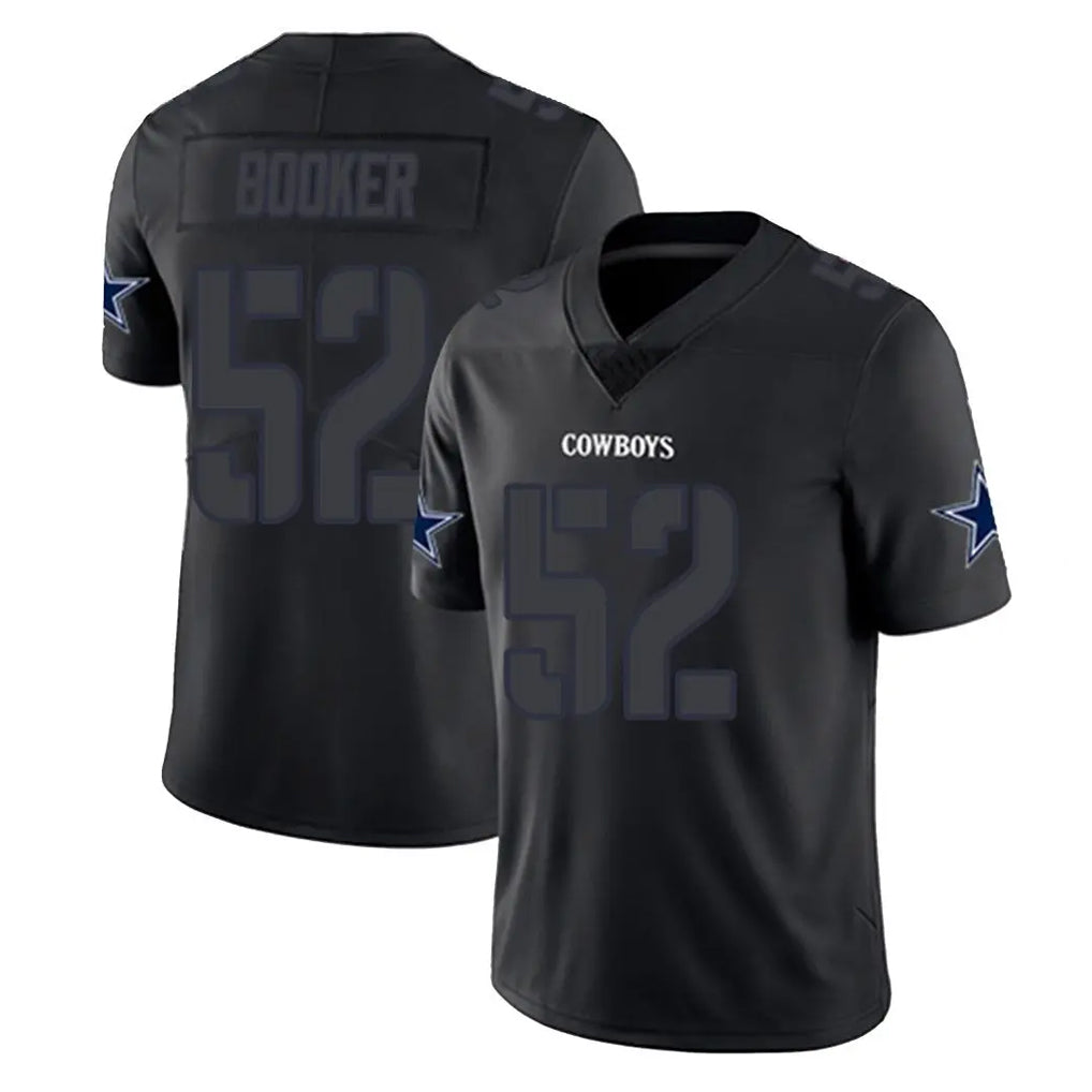 Qdoa D.Cowboys #52 Tyler Booker Player Black Impact Limited Home Game Stitched Jerseys