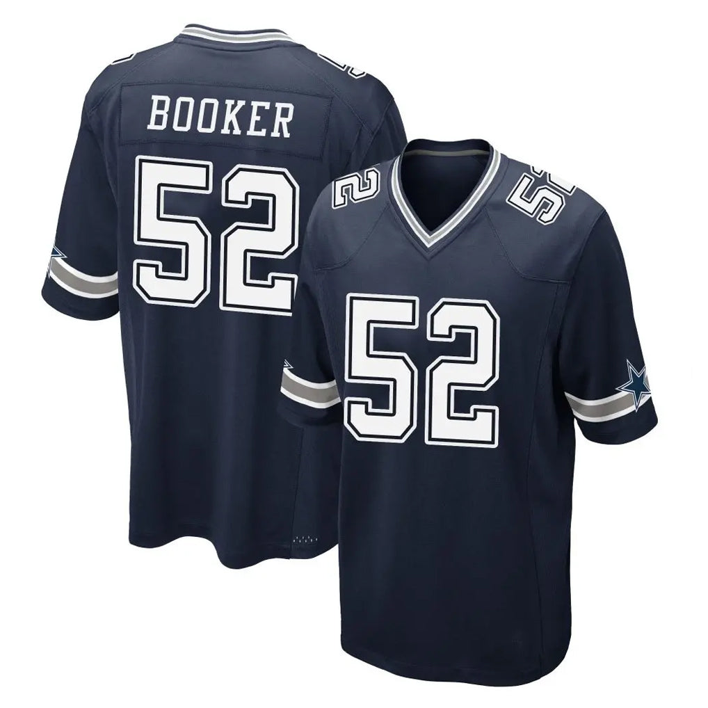 Qdoa D.Cowboys #52 Tyler Booker Player Navy Home Game Stitched Jerseys