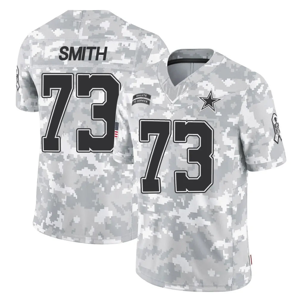 Qdoa D.Cowboys #73 Tyler Smith Player Arctic Camo Salute to Service Limited Home Game Stitched Jerseys