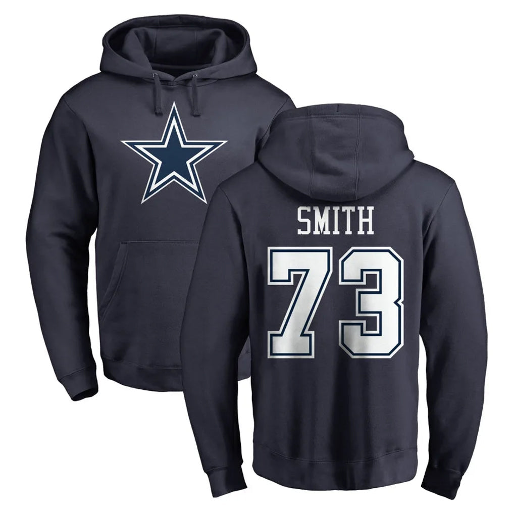 Qdoa D.Cowboys #73 Tyler Smith Player Navy Pullover Hoodies Limited Stitched Jerseys