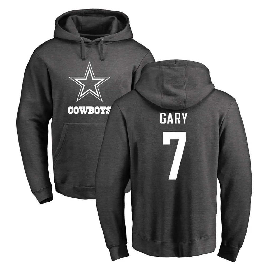 Qdoa D.Cowboys #7 Rashan Gary Player Ash One Color Pullover Hoodie Limited Stitched Jerseys