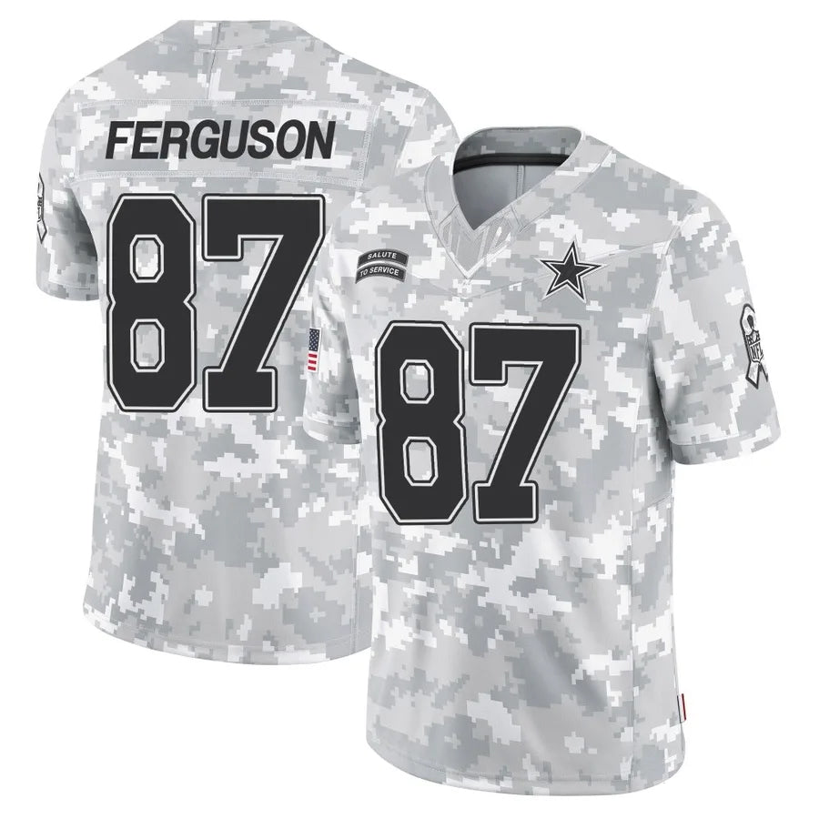 Qdoa D.Cowboys #87 Jake Ferguson Player Arctic Camo Salute to Service Limited Stitched Jerseys