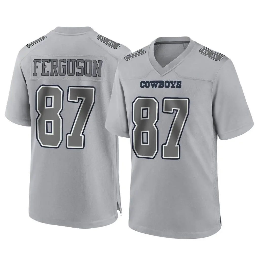 Qdoa D.Cowboys #87 Jake Ferguson Player Gray Atmosphere Fashion Home Game Stitched Jerseys