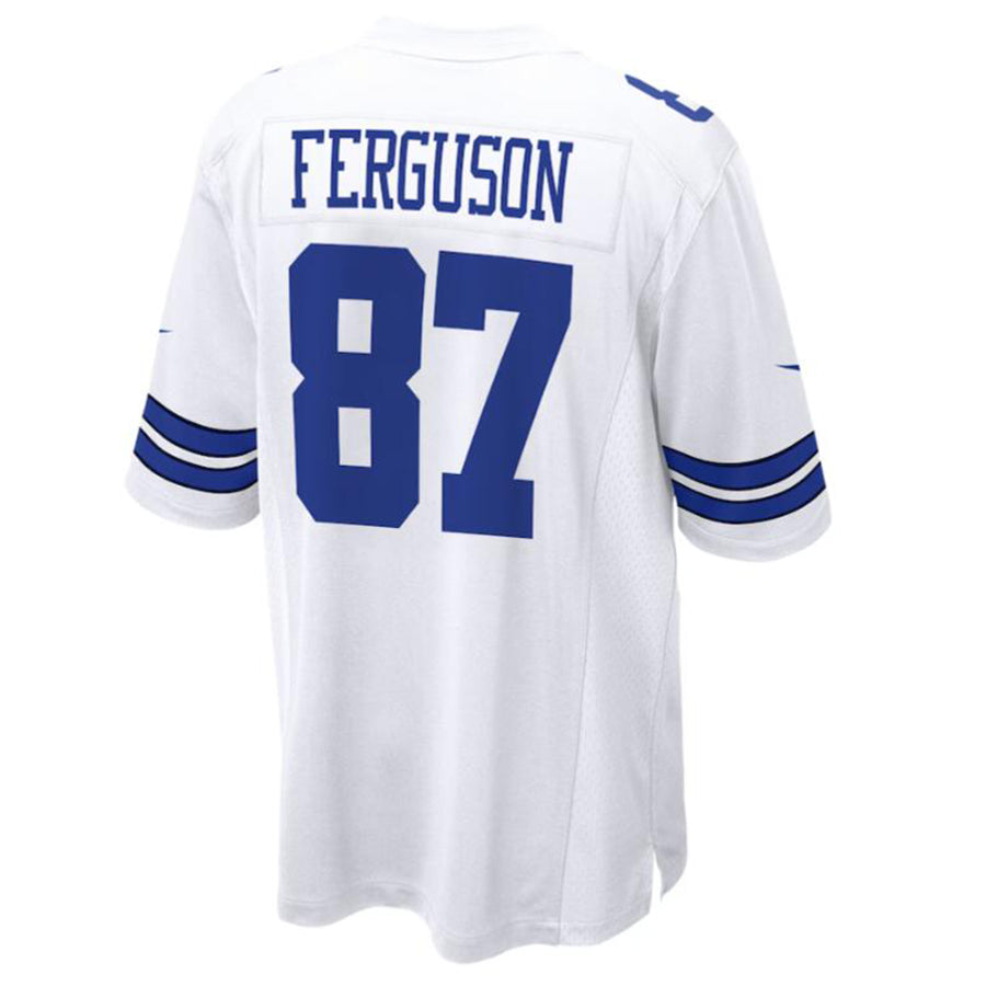 Qdoa D.Cowboys #87 Jake Ferguson White Game Jersey American Stitched Jersey