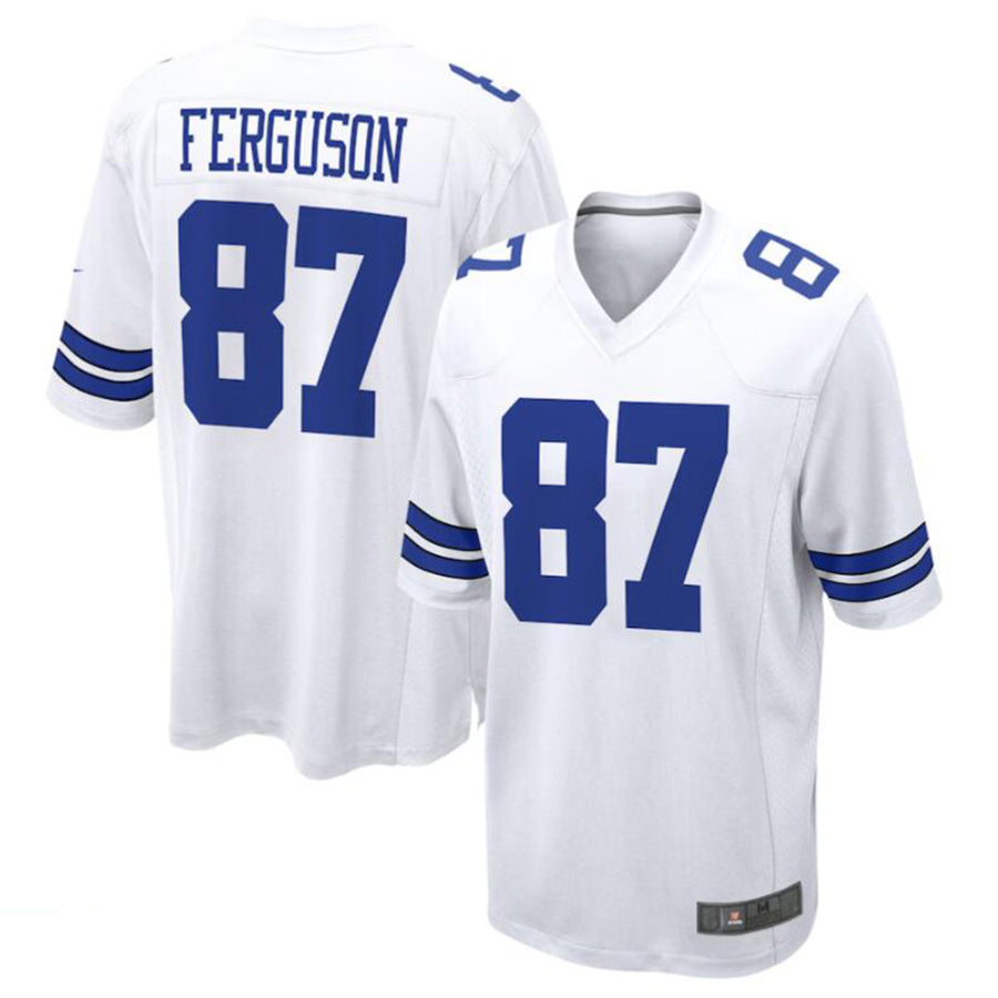 Qdoa D.Cowboys #87 Jake Ferguson White Game Jersey American Stitched Jerseys