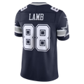 Qdoa D.Cowboys #88 CeeDee Lamb Navy Team Vapor F.U.S.E. Stitched Limited Stitched Jerseys