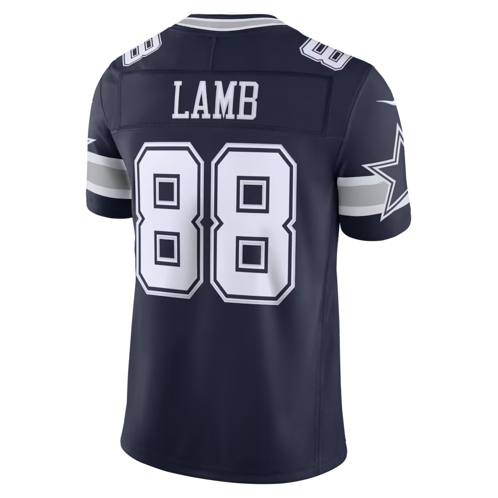 Qdoa D.Cowboys #88 CeeDee Lamb Navy Team Vapor F.U.S.E. Stitched Limited Stitched Jerseys