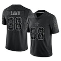 Qdoa D.Cowboys #88 CeeDee Lamb Player Black Limited Reflective Home Game Stitched Jerseys