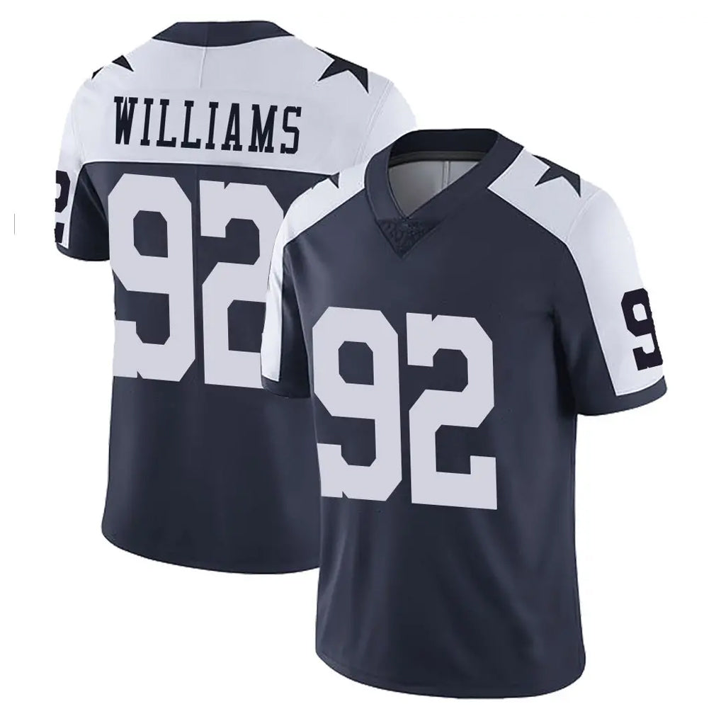 Qdoa D.Cowboys #92 Quinnen Williams Player Navy-White Limited Alternate Vapor Untouchable Home Game Stitched Jerseys