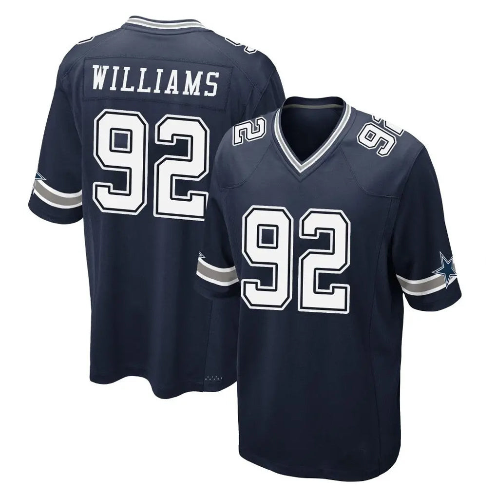 Qdoa D.Cowboys #92 Quinnen Williams Player Navy Home Game Stitched Jerseys