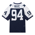 Qdoa D.Cowboys #94 DeMarcus Ware Mitchell & Ness Navy 2011 Authentic Throwback Retired Player Jersey Stitched Puhic