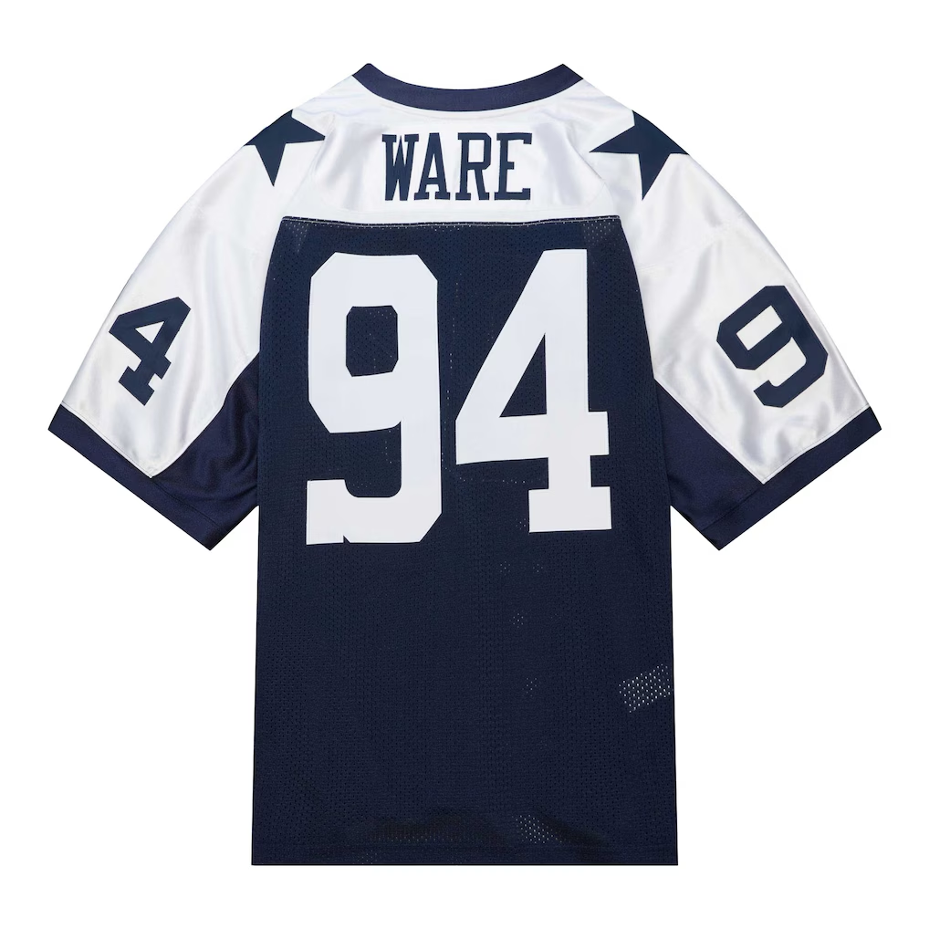 Qdoa D.Cowboys #94 DeMarcus Ware Mitchell & Ness Navy 2011 Authentic Throwback Retired Player Jersey Stitched Puhic