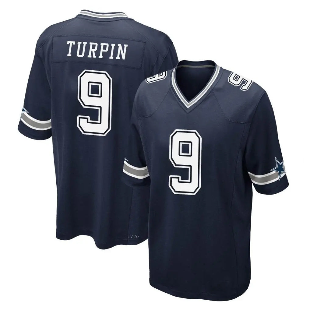 Qdoa D.Cowboys #9 KaVontae Turpin Player Navy Home Game Stitched Jerseys