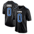 Qdoa D.Lions #0 Jahmyr Gibbs Player Black Fashion Game Stitched Jerseys