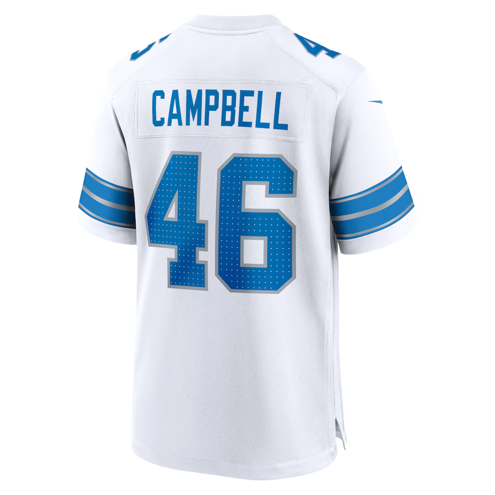 Qdoa D.Lions #46 Jack Campbell White White Game Stitched Jerseys