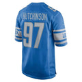 Qdoa D.Lions #97 Aidan Hutchinson Player Blue Home Game Stitched Jerseys
