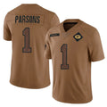 Qdoa GB.Packers #1 Micah Parsons Player Brown Salute To Service Limited Stitched Jerseys