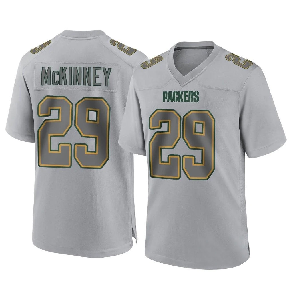 Qdoa GB.Packers #29 Xavier McKinney Player Gray Atmosphere Fashion Home Game Stitched Jerseys