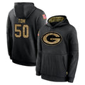 Qdoa GB.Packers #50 Zach Tom Player Black Salute to Service Hoodies Limited Game Stitched Jerseys