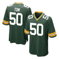 Qdoa GB.Packers #50 Zach Tom Player Green Home Game Stitched Jerseys