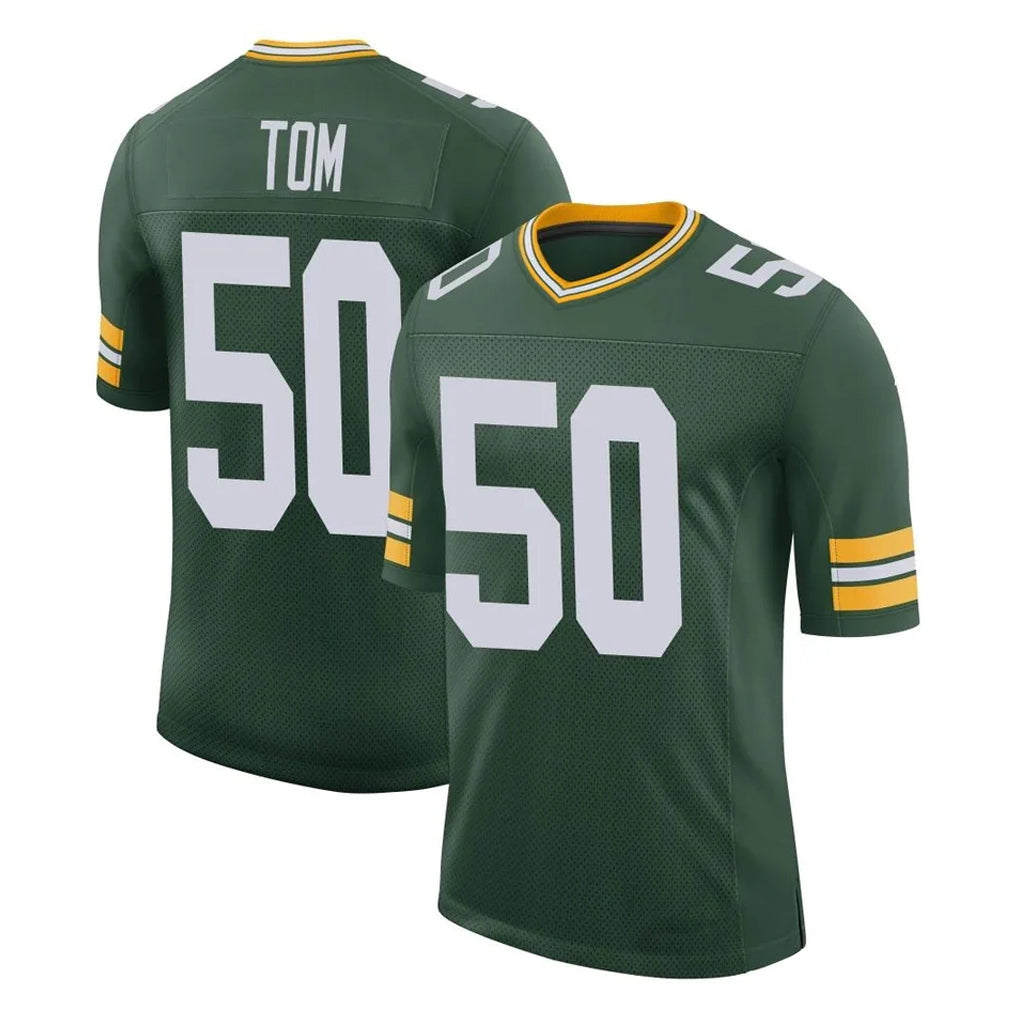 Qdoa GB.Packers #50 Zach Tom Player Green Limited Classic Home Game Stitched Jerseys