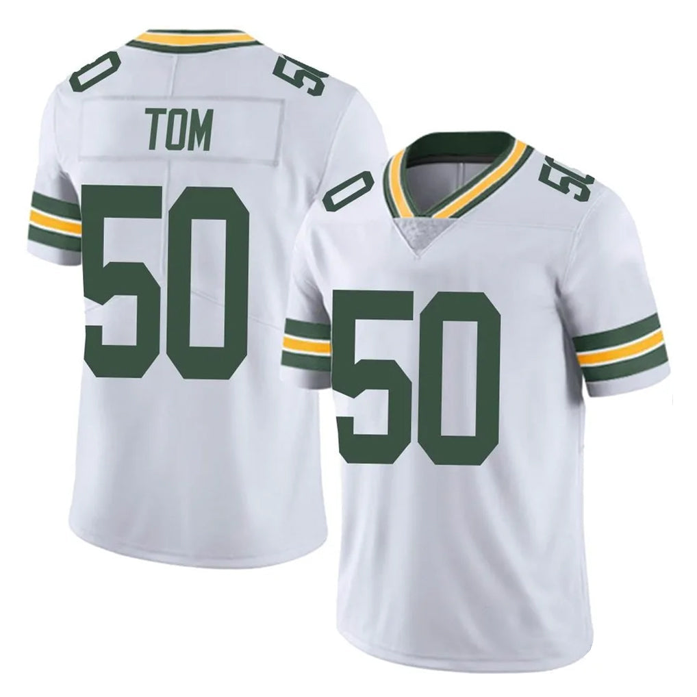 Qdoa GB.Packers #50 Zach Tom Player White Vapor Untouchable Limited Home Game Stitched Jerseys