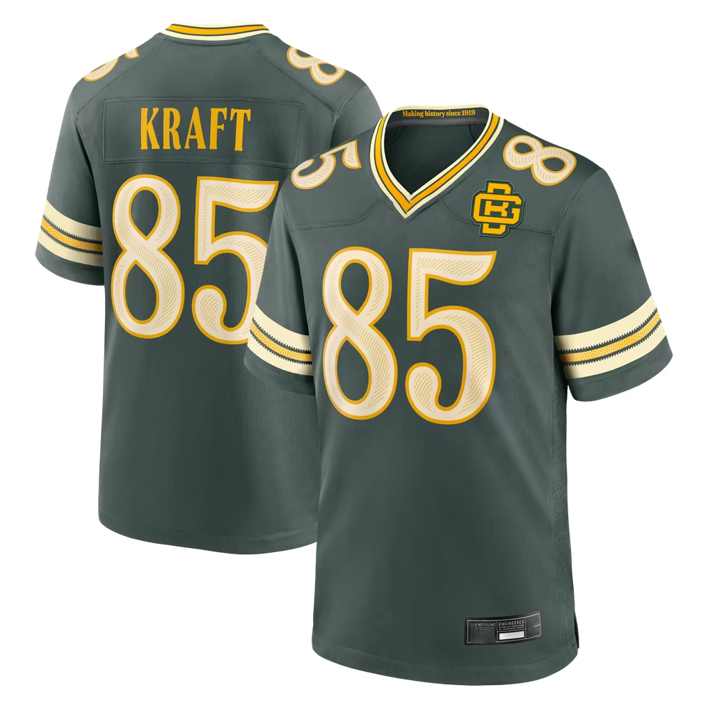 Qdoa GB.Packers #85 Tucker Kraft Green 2026 Rivalries Collection Game Stitched Jerseys