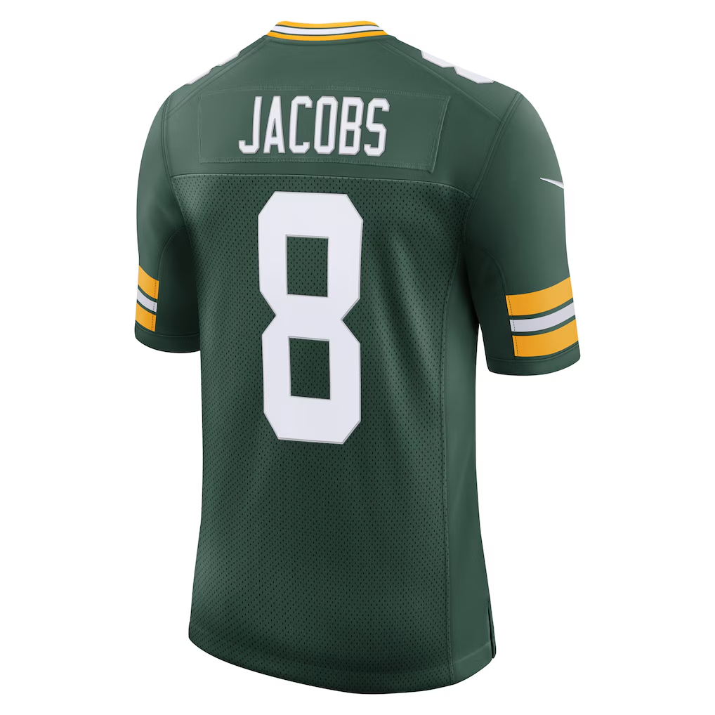 Qdoa GB.Packers #8 Josh Jacobs Green Vapor Untouchable Stitched Limited Jerseys