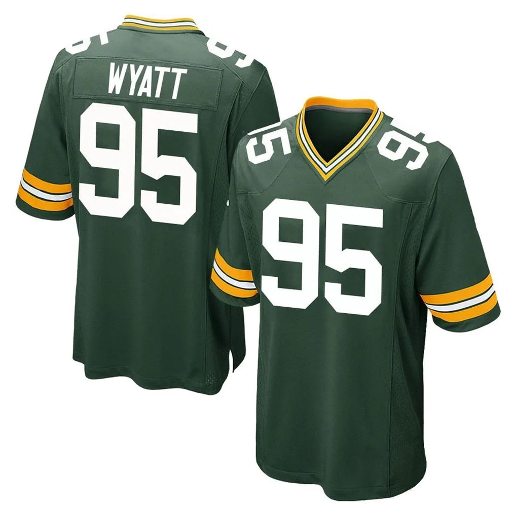 Qdoa GB.Packers #95 Devonte Wyatt Player Green Home Game Stitched Jerseys