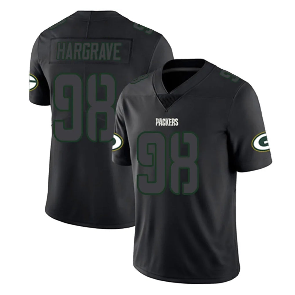 Qdoa GB.Packers #98 Javon Hargrave Player Black Impact Limited Home Game Stitched Jerseys