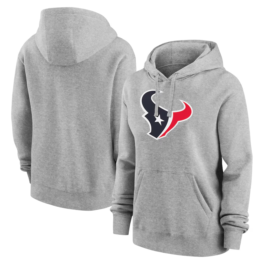 Qdoa H.Texans Gray Salute to Service Hoodies Limited Game Blank Player Stitched Jerseys