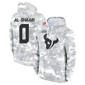 Qdoa H.Texans #0 Azeez Al-Shaair Player Arctic Camo Salute to Service Hoodies Limited Game Stitched Jerseys
