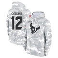 Qdoa H.Texans #12 Nico Collins Player Arctic Camo Salute to Service Hoodies Limited Game Stitched Jerseys