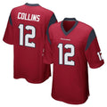 Qdoa H.Texans #12 Nico Collins Player Red Home Game Stitched Jerseys