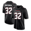 Qdoa H.Texans #32 David Montgomery Player Carbon Black Fashion Home Game Stitched Jerseys