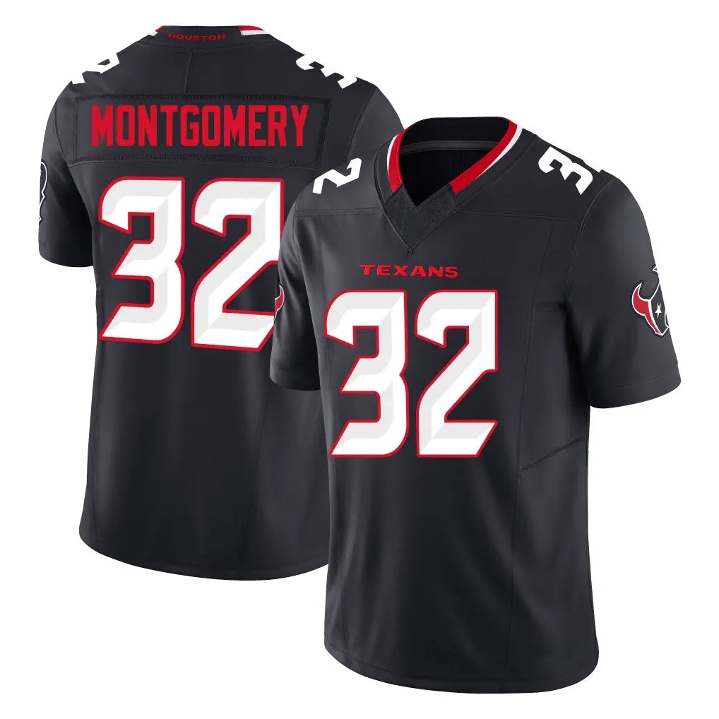 Qdoa H.Texans #32 David Montgomery Player Navy Limited Alternate Vapor F.U.S.E. Home Game Stitched Jerseys