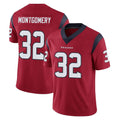 Qdoa H.Texans #32 David Montgomery Player Red Limited Vapor Untouchable Home Game Stitched Jerseys