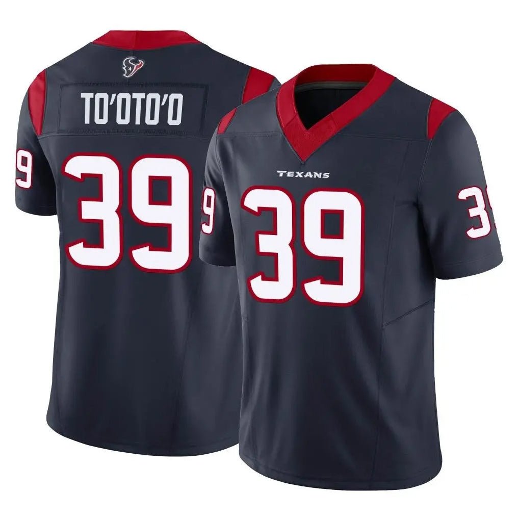 Qdoa H.Texans #39 Henry To'oTo'o Player Navy Limited Vapor F.U.S.E. Home Game Stitched Jerseys