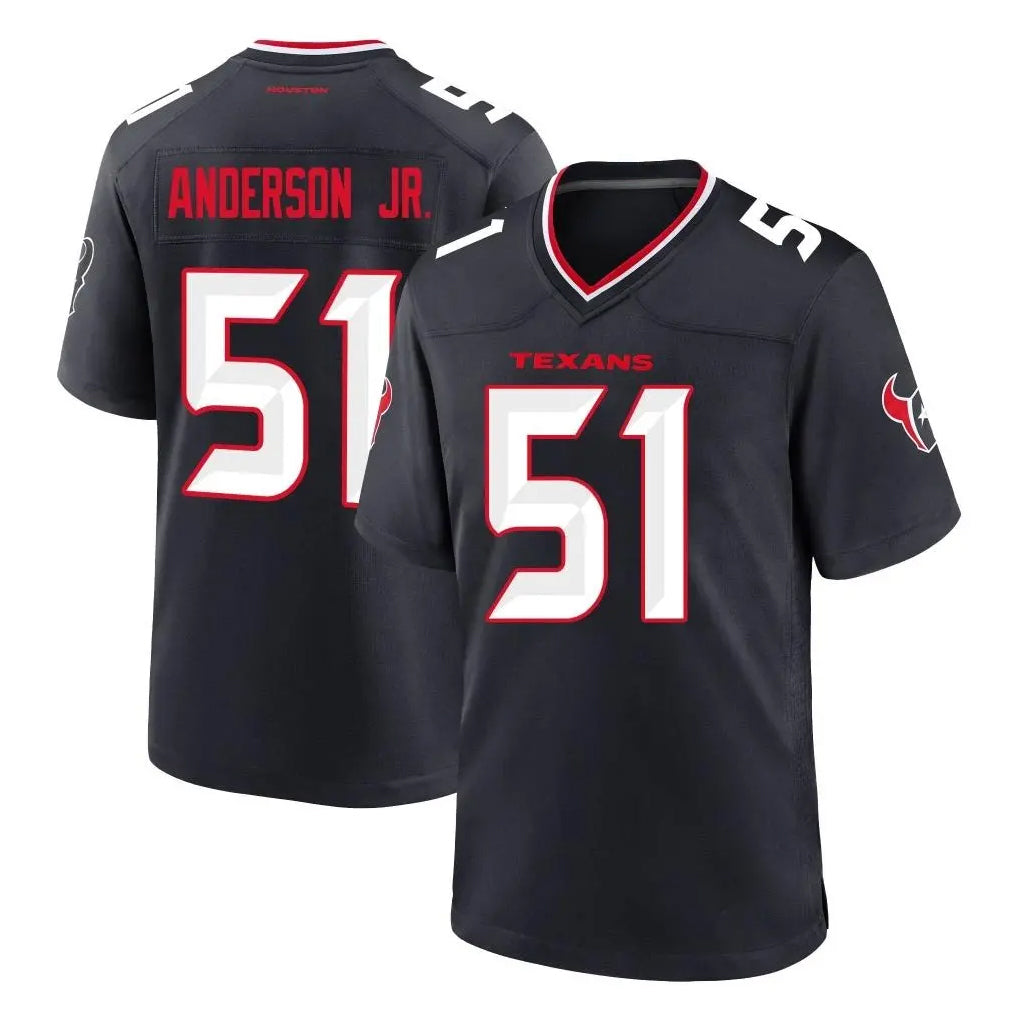 Qdoa H.Texans #51 Will Anderson Jr. Player Navy Team Home Game Stitched Jerseys