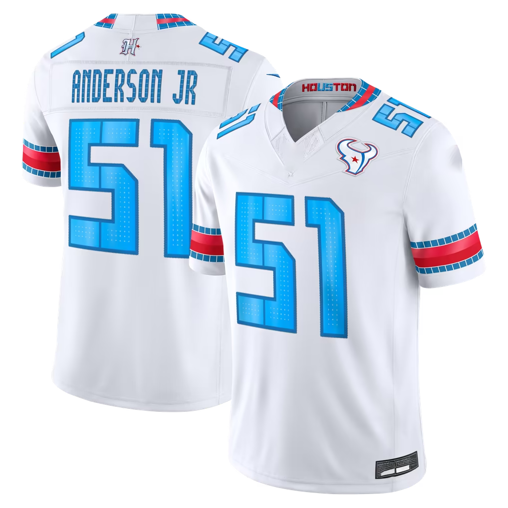 Qdoa H.Texans #51 Will Anderson Jr. White 2026 Rivalries Collection Limited Stitched Jerseys