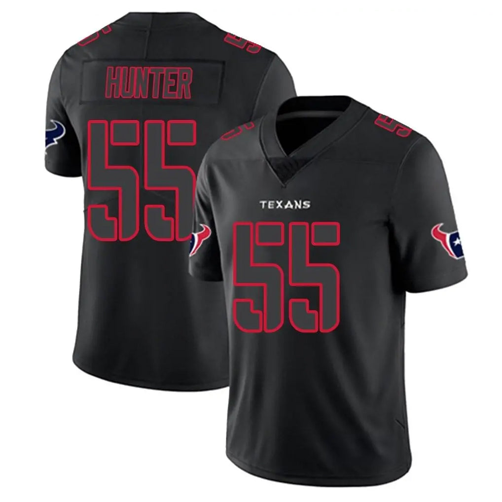 Qdoa H.Texans #55 Danielle Hunter Player Black Impact Limited Game Stitched Jerseys