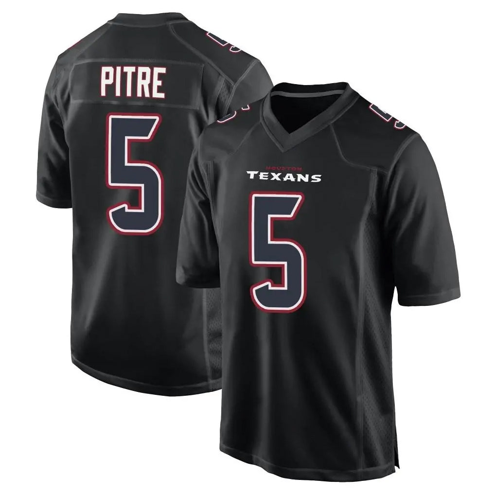 Qdoa H.Texans #5 Jalen Pitre Player Black Fashion Home Game Stitched Jerseys