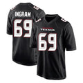 Qdoa H.Texans #69 Ed Ingram Player Carbon Black Fashion Home Game Stitched Jerseys