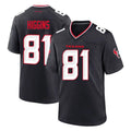 Qdoa H.Texans #81 Jayden Higgins Player Navy Team Home Game Stitched Jerseys