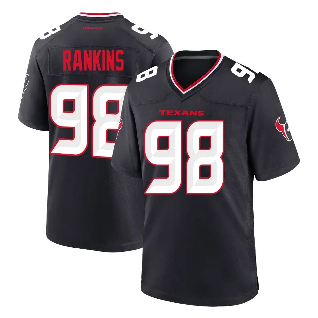 Qdoa H.Texans #98 Sheldon Rankins Player Navy Team Home Game Stitched Jerseys
