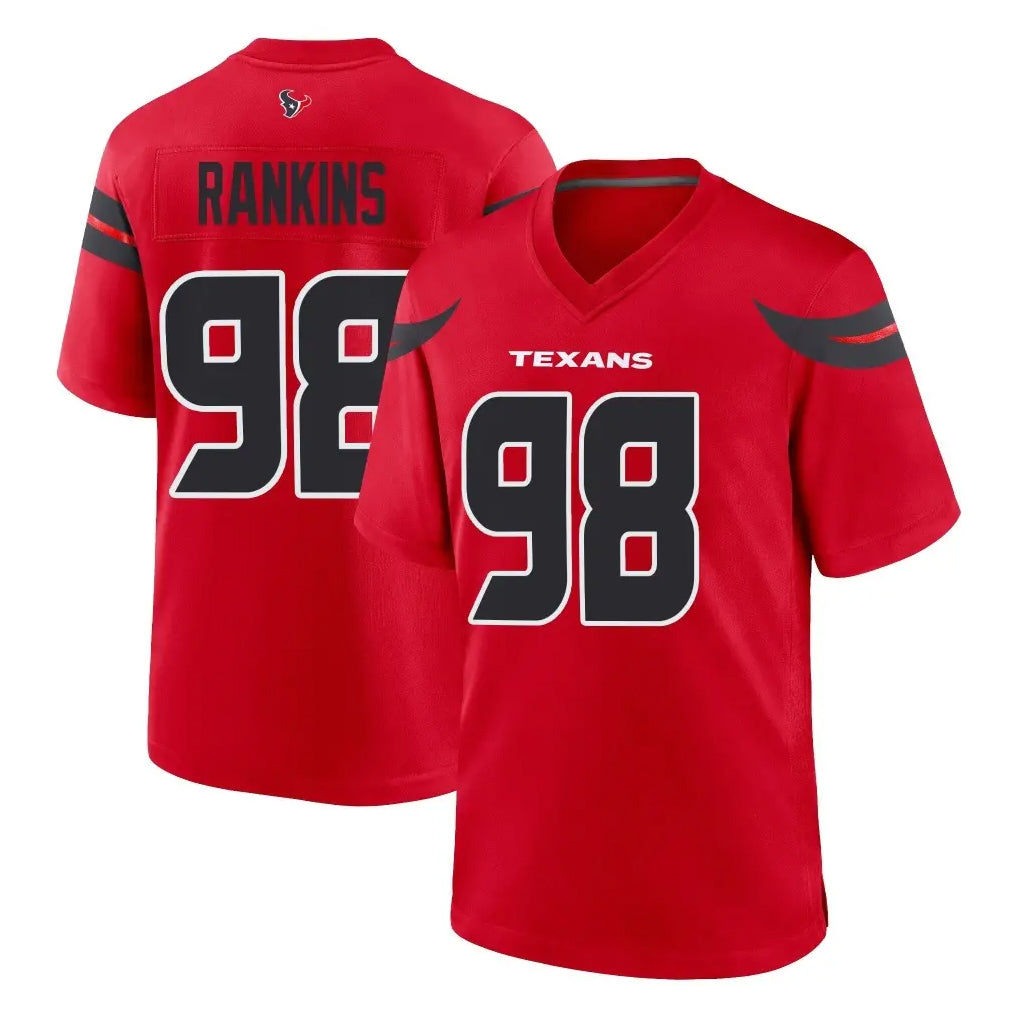 Qdoa H.Texans #98 Sheldon Rankins Player Red Alternate Home Game Stitched Jerseys